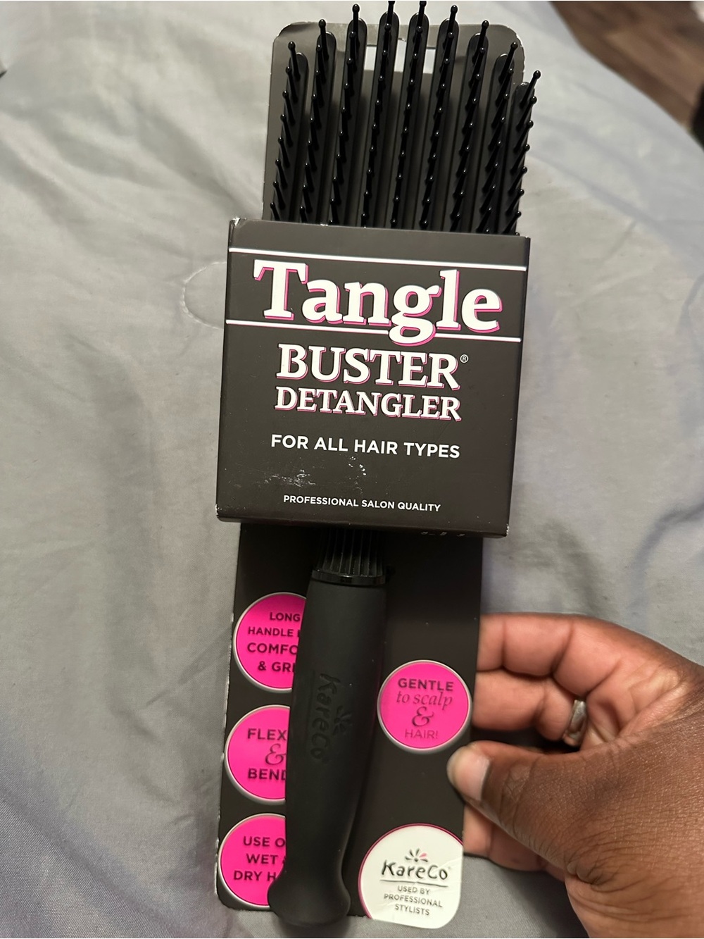 Tangle Buster Detangler Brush - Black